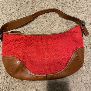 Coach Purse red and brown EJ3-6026